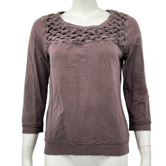 Anthropologie Tops - Saturday Sunday Anthropologie Top Womens Small Woven Neck Cotton Stretch Boho